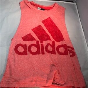Women’s S Pink Adidas Muscle Tank, New